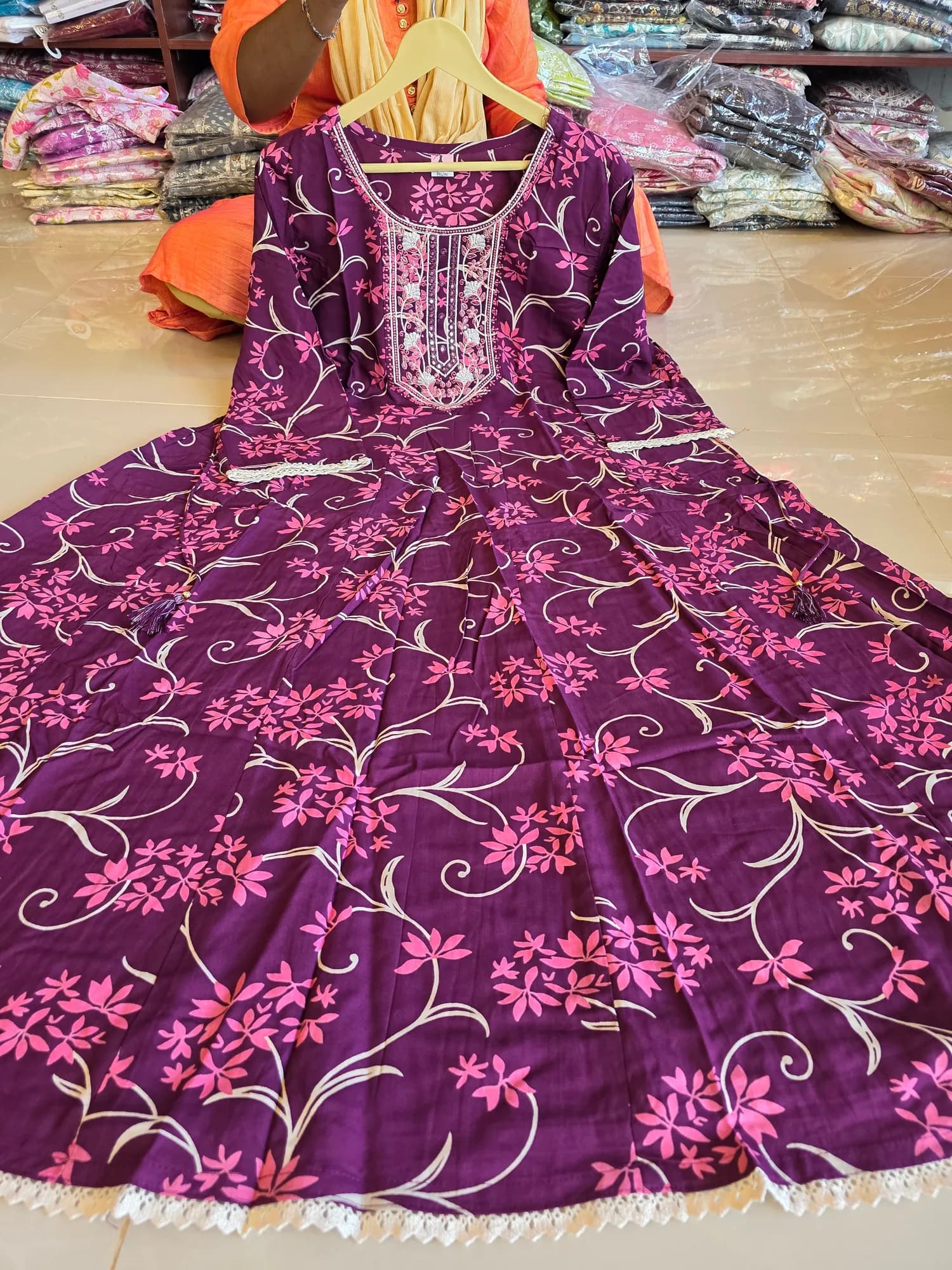 Plus Size Regular Wear Anarkali Kurtis 22(3XL) - Image 1
