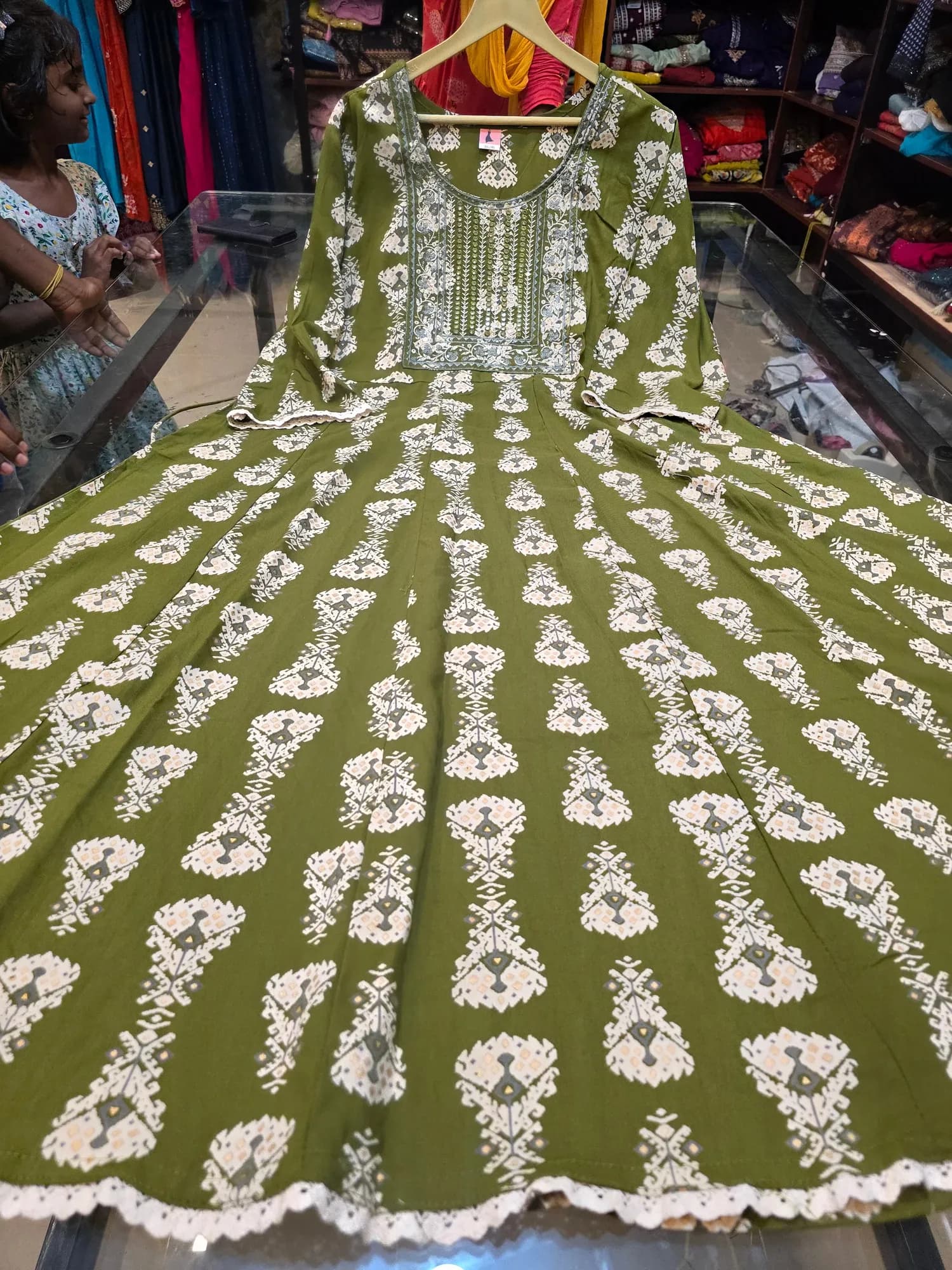 Plus Size Regular Wear Anarkali Kurtis 08(3XL) - Image 1